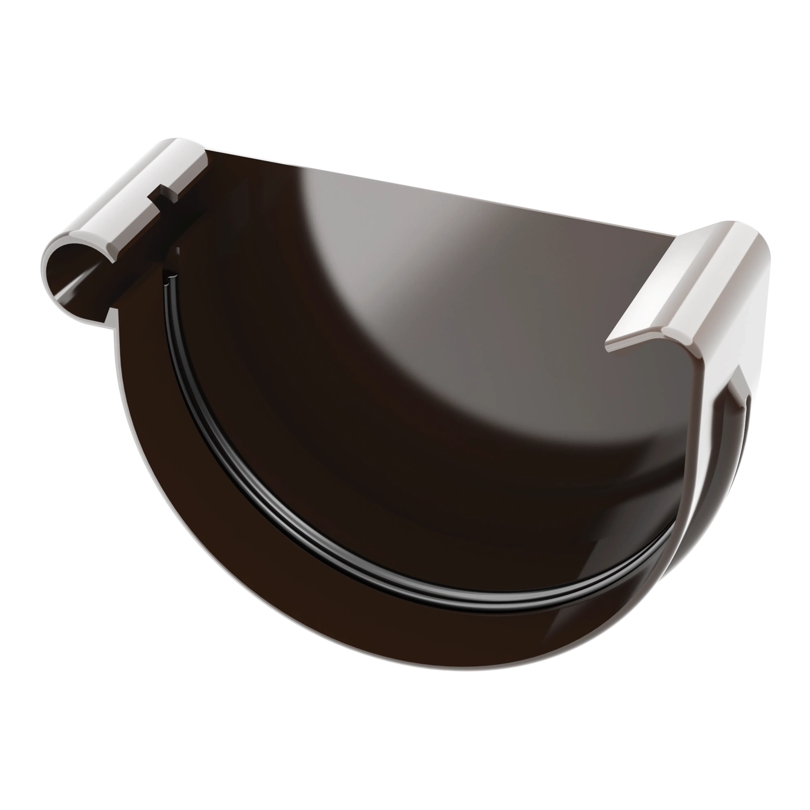 koncové víčko levé 125 mm hnědé