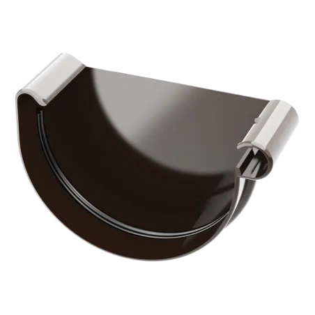 Koncovka pravá 125 mm hnědá