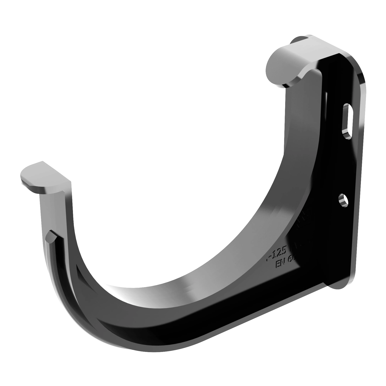 Žlabový závěs 125 mm černý