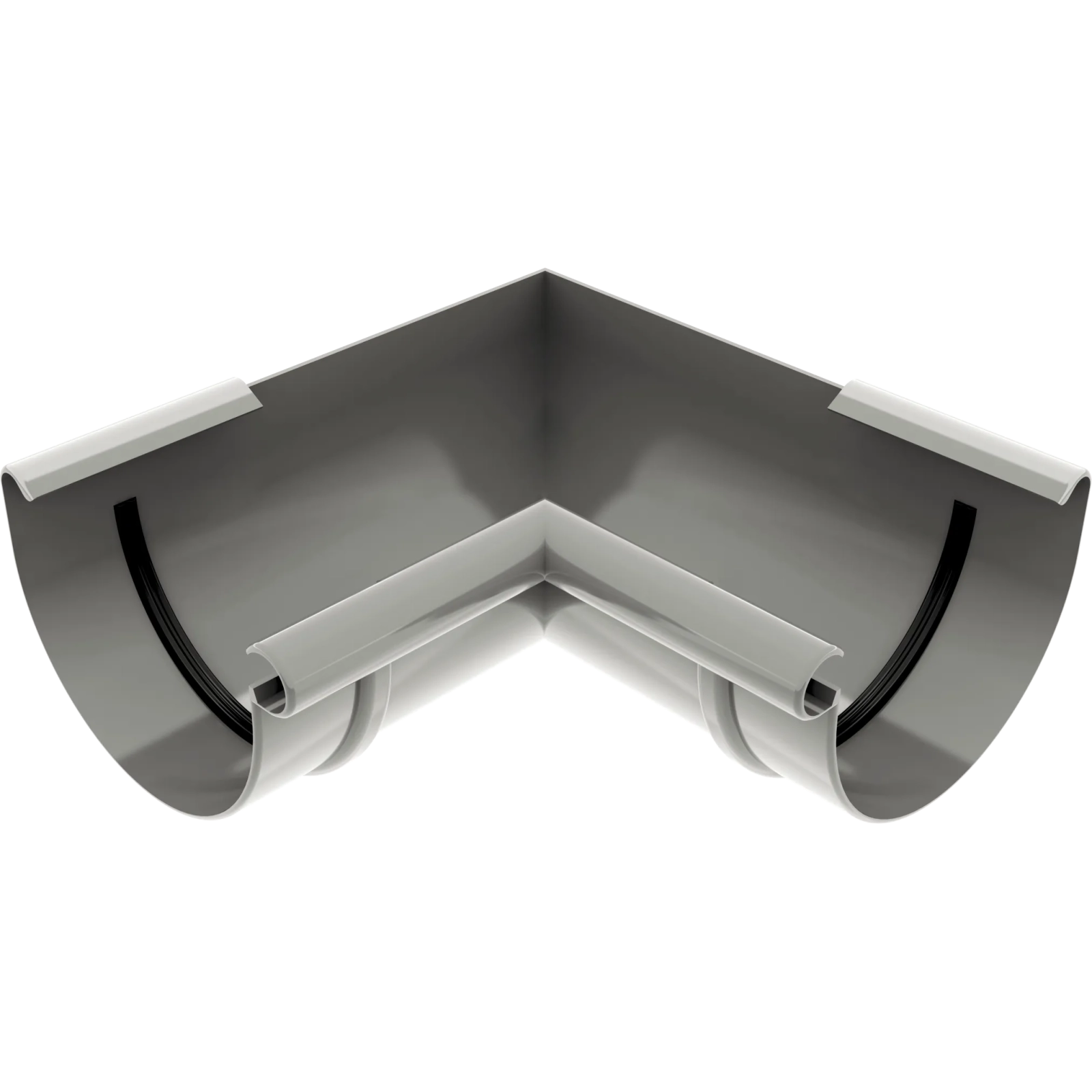 Vnitřní roh 125 mm šedý