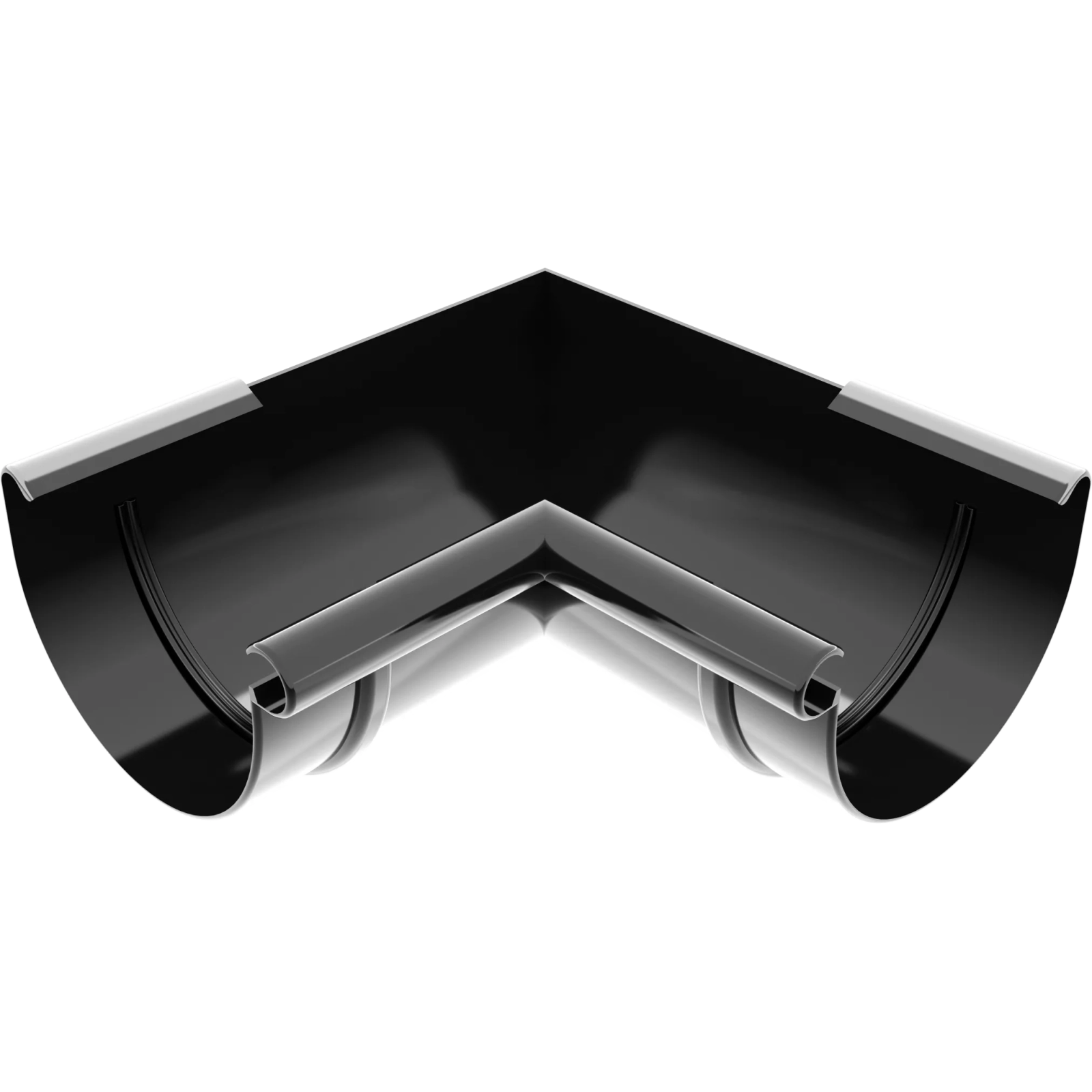 Vnitřní roh 125 mm černý