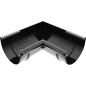 Vnitřní roh 125 mm černý