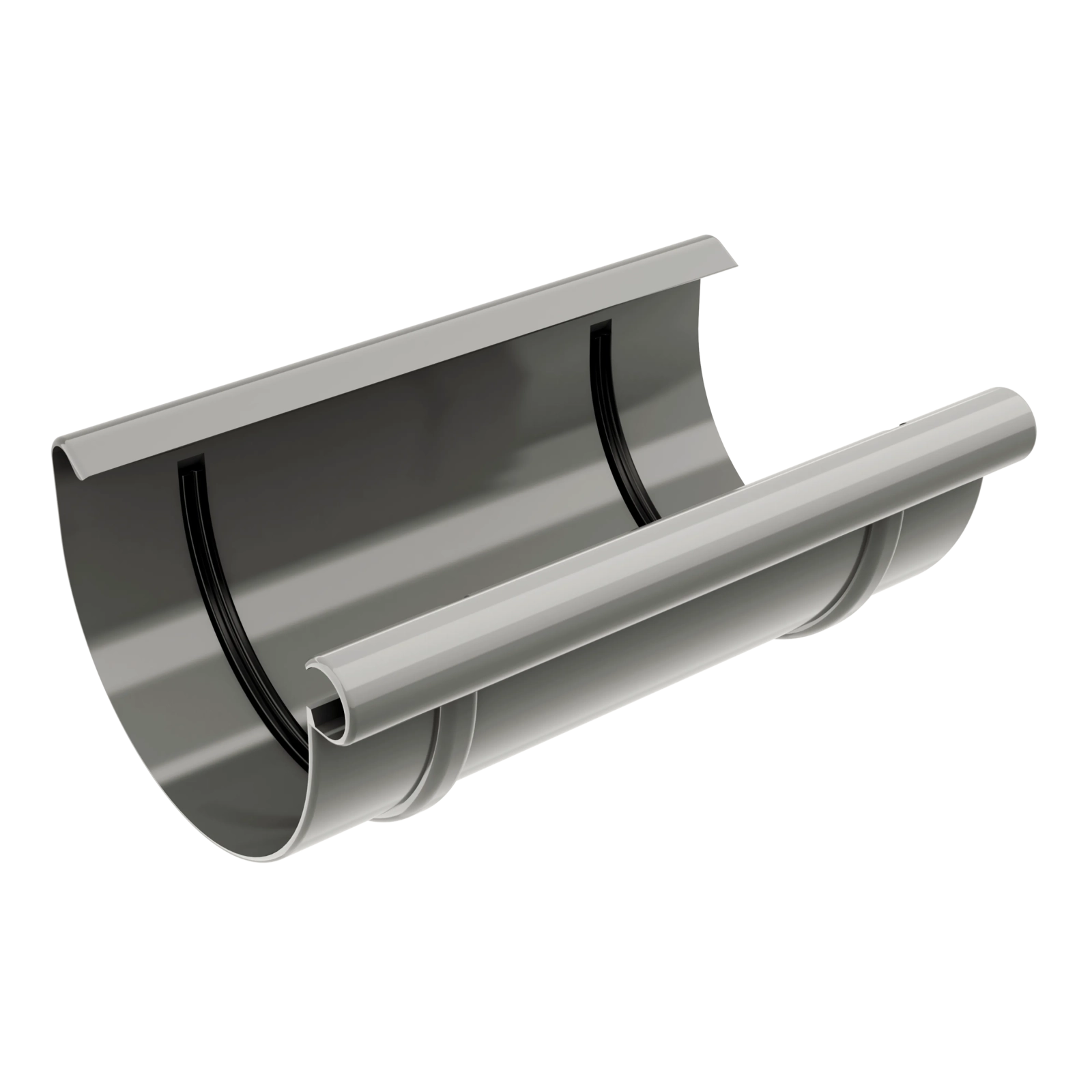 Žlabový spoj 125 mm šedý