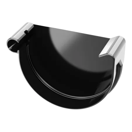 Koncový uzávěr levý 100 mm černý