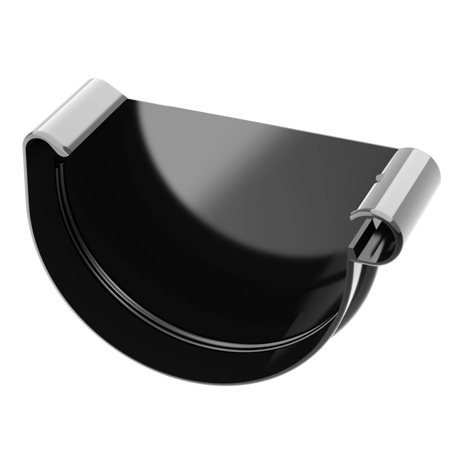 Koncový uzávěr levý 100 mm černý