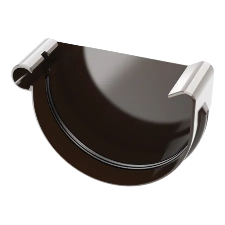 Koncový uzávěr levý 75 mm hnědý