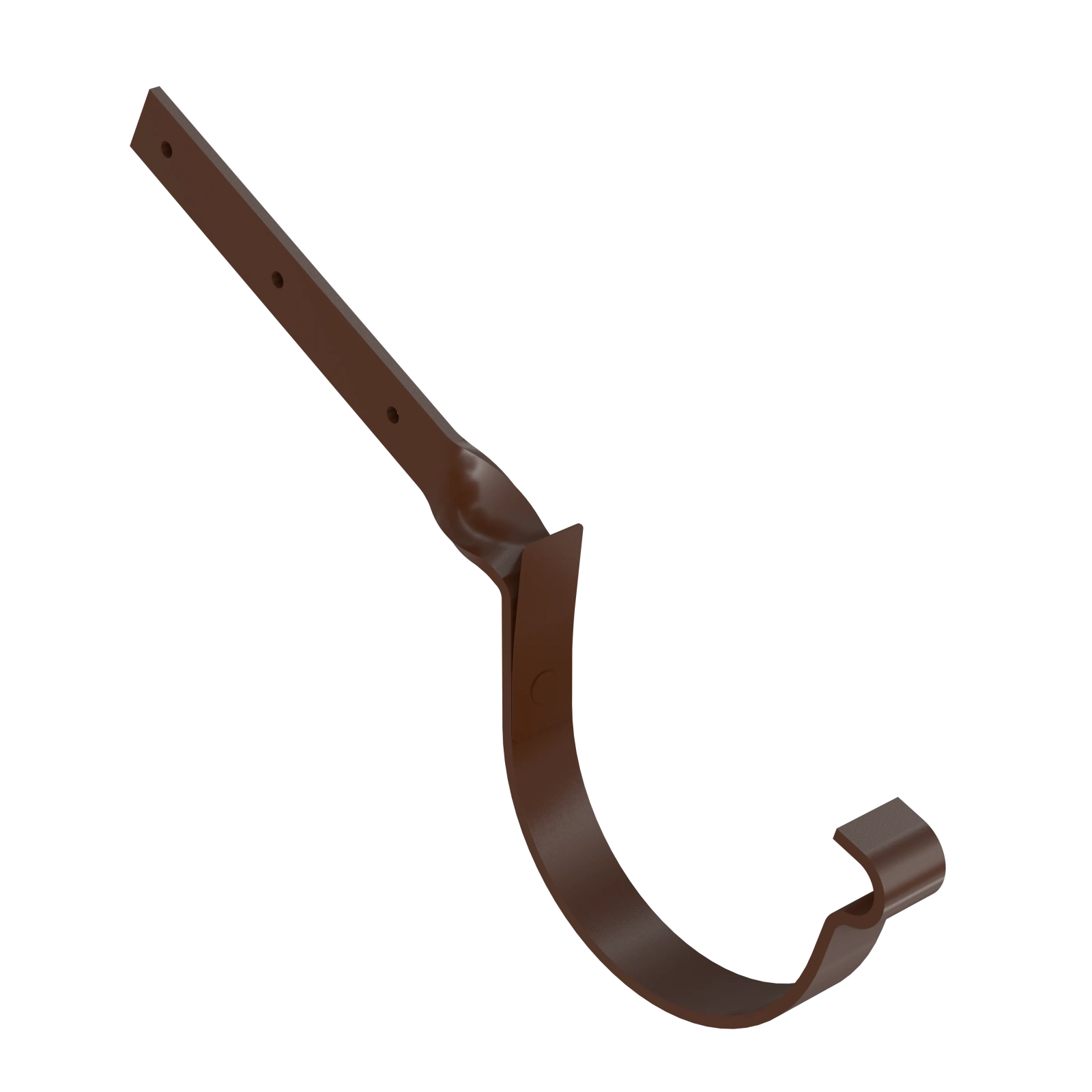 BRYZA STAL Hák žlabu překroucený 125 mm hnědý