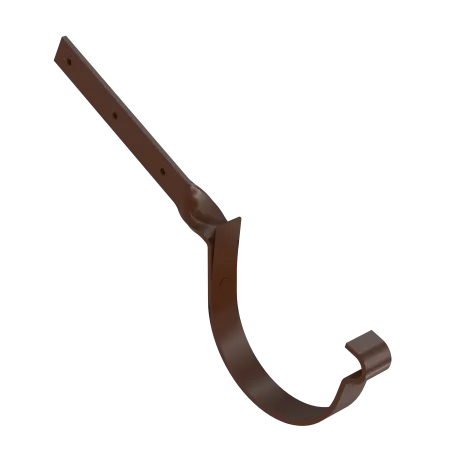 BRYZA STAL Hák žlabu překroucený 125 mm hnědý