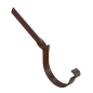 BRYZA STAL Hák žlabu překroucený 125 mm hnědý