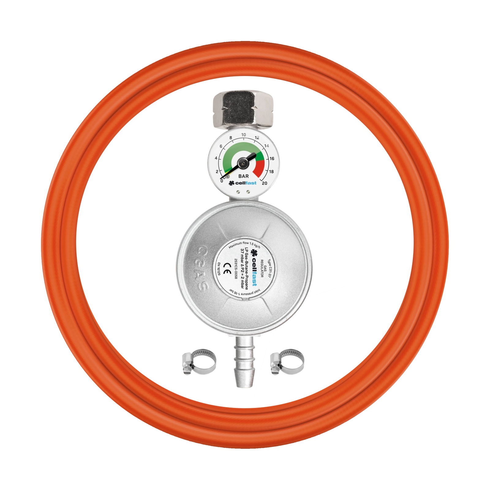 Súprava na pripojenie propánu/butánu s manometrom