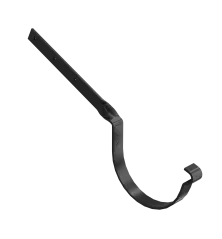 BRYZA STAL Hák žlabu překroucený 125 mm černý