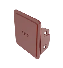 BRYZA PVC zaklapávací plastový kryt čistícího kusu 110 mm červená (RAL 3011)