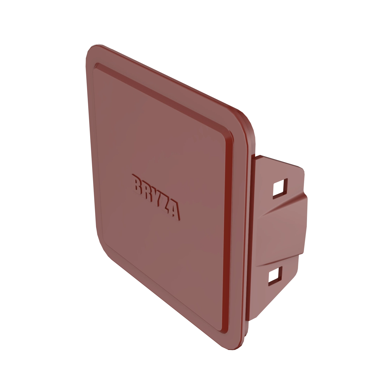 BRYZA PVC zaklapávací plastový kryt čistícího kusu 110 mm červená (RAL 3011)