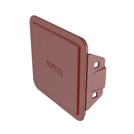 BRYZA PVC zaklapávací plastový kryt čistícího kusu 110 mm červená (RAL 3011)